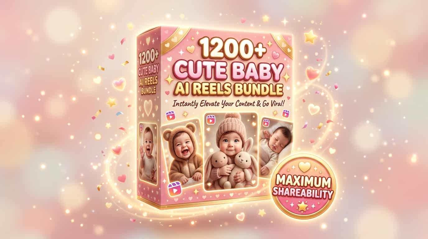 Cute Baby AI Reels Bundle  (1,200+ Videos)