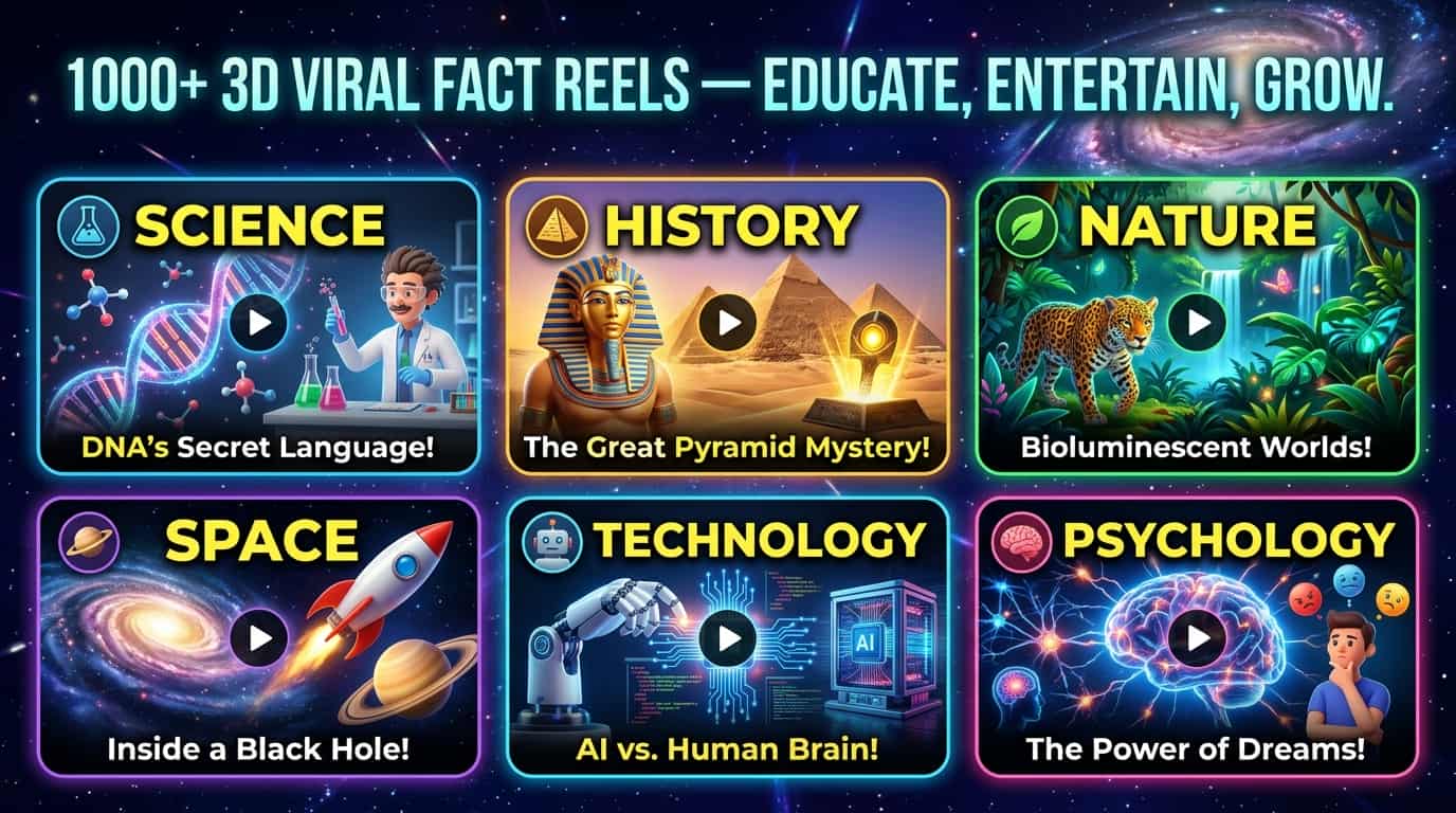 3D Viral Facts Bundle  (1,000+ Videos)