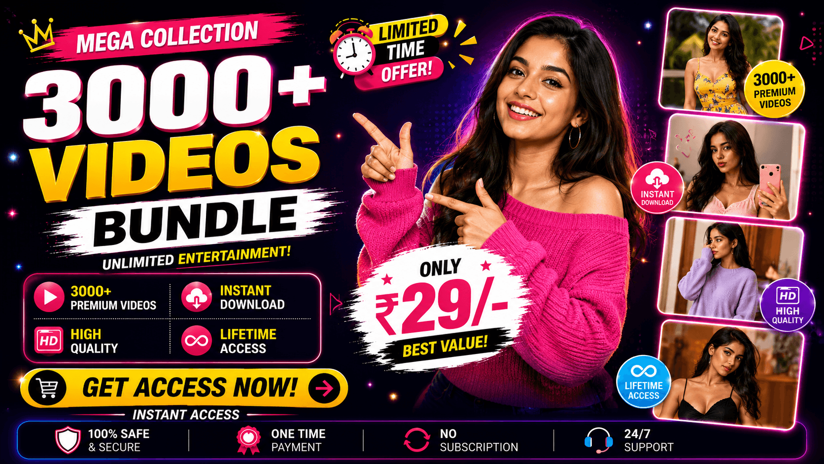 3000+ Viral Videos 🥵🔥 29/-