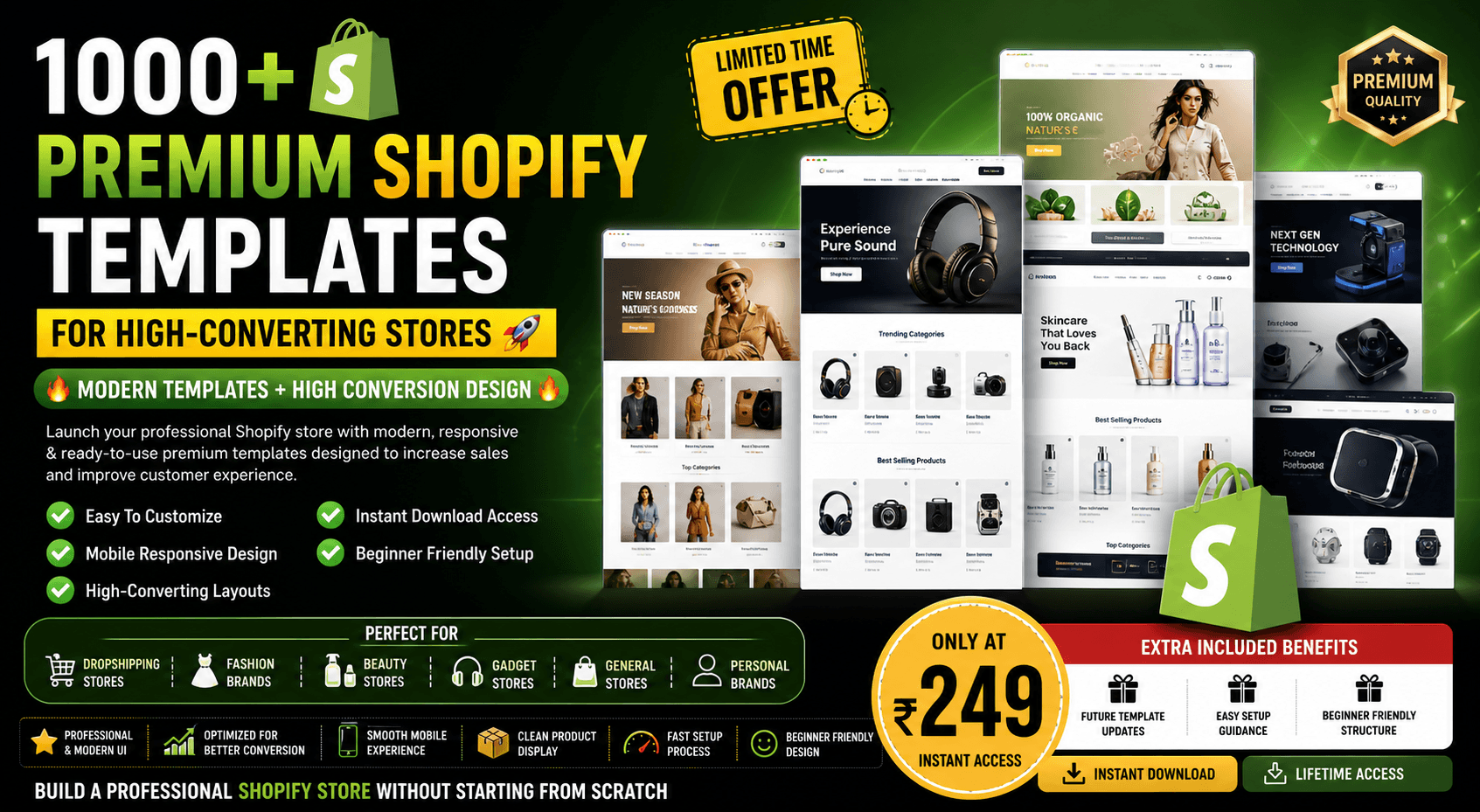 1000+ Premium Shopify  High-Converting Templates