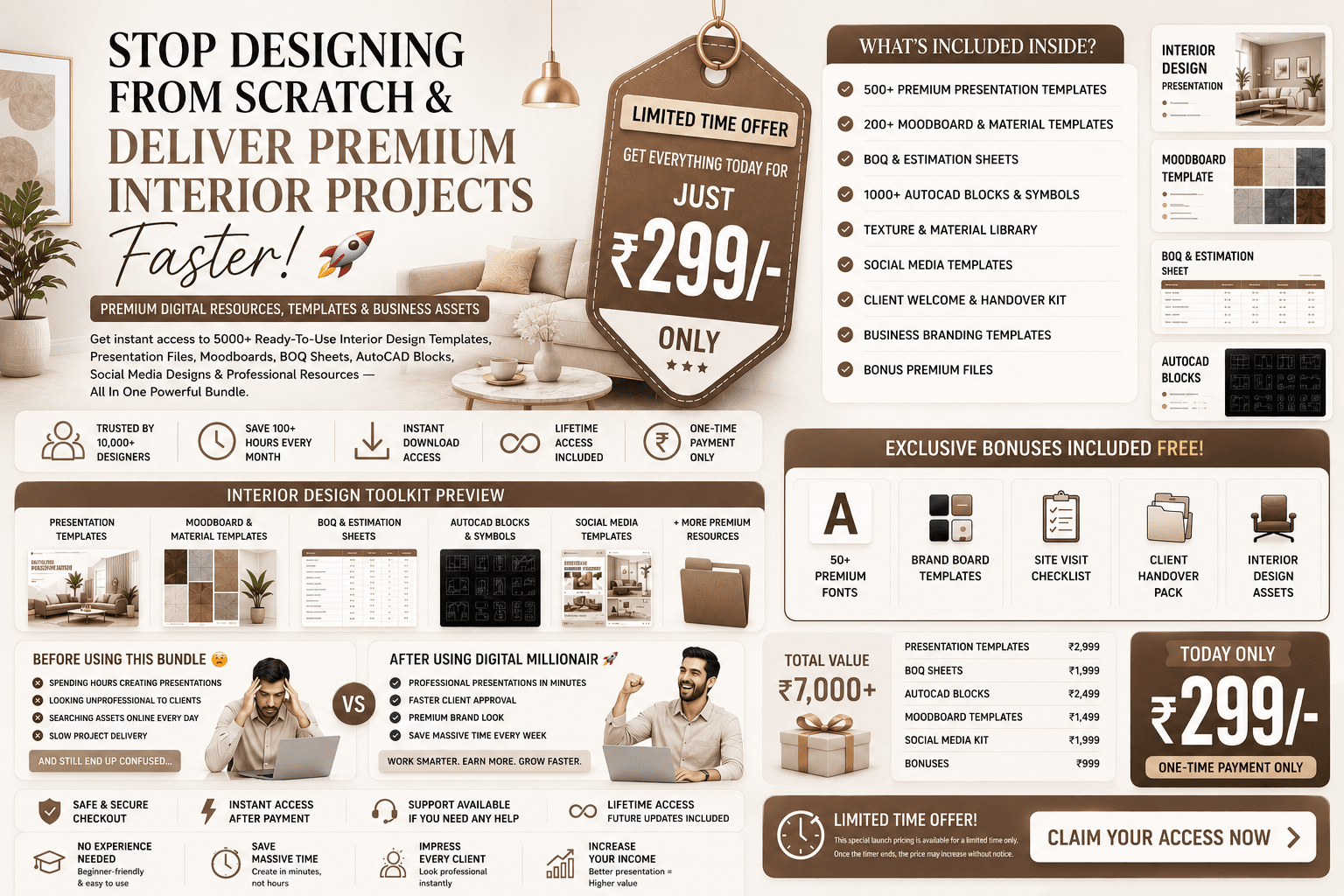 5000+ Interior Designers Templates, Docs & Files