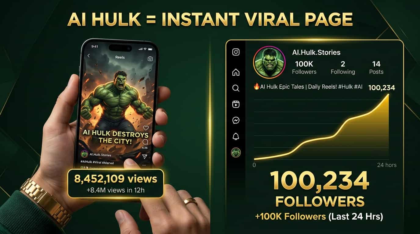 AI Hulk Story Reels Bundle  (2000+ Videos)